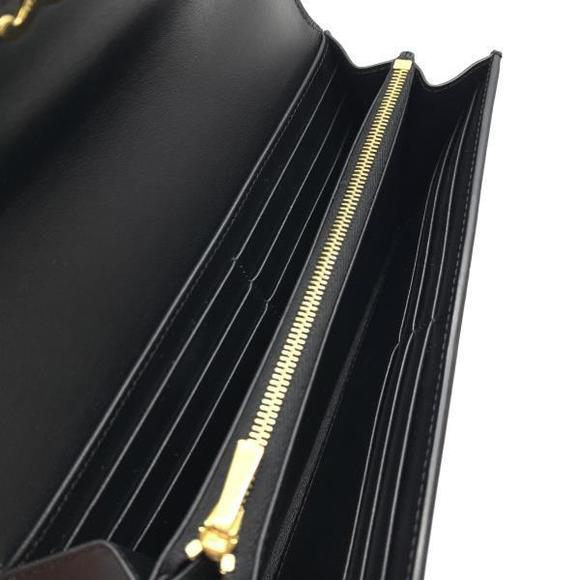 Celine Triomphe Shiny Calfskin Long Wallet Black - Picture 7 of 10